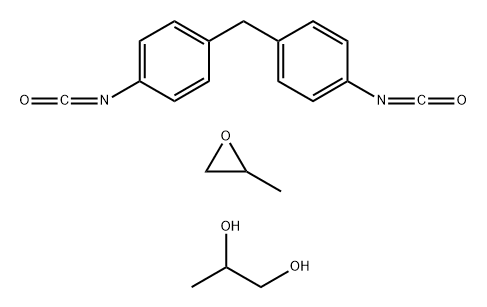 Isocyanic acid, methylenedi-P-phenylene ester, polymer with 1,2-propanediol and propylene oxide Struktur