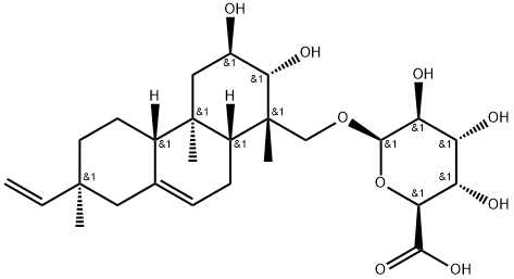 [(13S)-2α,3β-Dihydroxy-7,15-pimaradien-19-yl]β-D-altropyranosiduronic acid Struktur