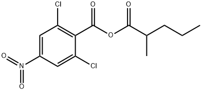 2,6-Dichloro-4-nitro-benzoic acid anhydride with 2-methylpentanoic acid Struktur