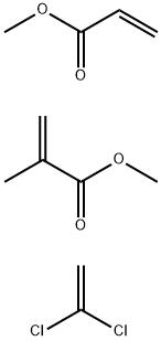 2-Propenoic acid, 2-methyl-, methyl ester, polymer with 1,1-dichloroethene and methyl 2-propenoate Struktur