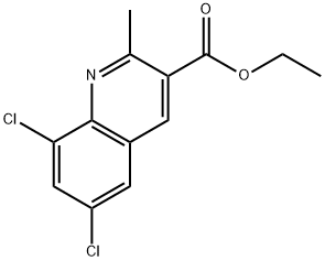 ethyl 6,8-dichloro-2-methylquinoline-3-carboxylate Struktur