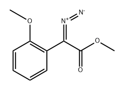 Benzeneacetic acid, α-diazo-2-methoxy-, methyl ester Struktur