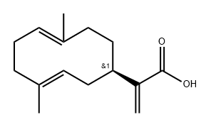 germacra-1(10),4,11(13)-trien-12-oic acid Struktur