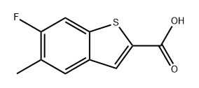 6-fluoro-5-methylbenzo[b]thiophene-2-carboxylic acid Struktur