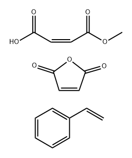 2-Butenedioic acid (Z)-, monomethyl ester, polymer with ethenylbenzene and 2,5-furandione, ammonium salt Struktur