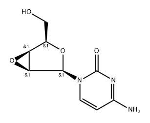 1-(2,3-anhydrolyxofuranosyl)cytosine Struktur