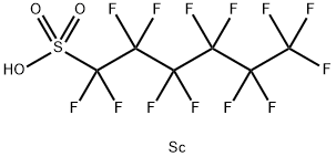 1-Hexanesulfonic acid, 1,1,2,2,3,3,4,4,5,5,6,6,6-tridecafluoro-, scandium(3+) salt (3:1) Struktur