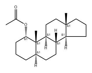 1α-Acetoxy-5α-androstane Struktur