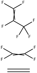 1-Propene, 1,1,2,3,3,3-hexafluoro-, polymer with ethene and tetrafluoroethene Struktur