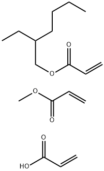 2-Propenoic acid, polymer with 2-ethylhexyl 2-propenoate and methyl 2-propenoate Struktur