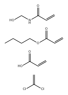 ACRYLIC ACID-BUTYL ACRYLATE-VINYLIDENE CHLORIDE-N-METHYLOL ACRYLAMIDE POLYMER Struktur