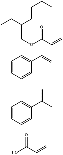 2-Propenoic acid polymer with ethenylbenzene, 2-ethylhexyl 2-propenoate and (1-methylethenyl)benzene, sodium salt Struktur