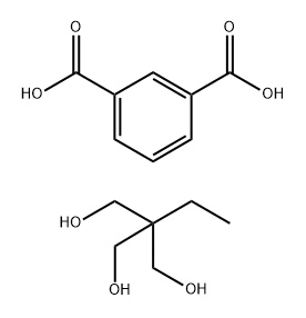 1,3-Benzenedicarboxylic acid, polymer with 2-ethyl-2-(hydroxymethyl)-1,3-propanediol Struktur