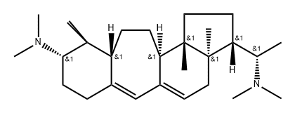 (20S)-N,N,N',N',4,4,14-Heptamethyl-B(9a)-homo-19-nor-5α-pregna-9(11),9a-diene-3β,20-diamine Struktur