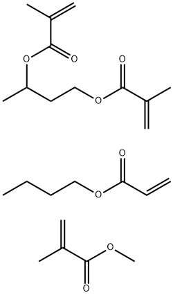 2-Propenoic acid,2-methyl-,1-methyl-1,3-propanediyl ester,polymer with butyl 2-propenoate and methyl 2-methyl-2-propenoate Struktur