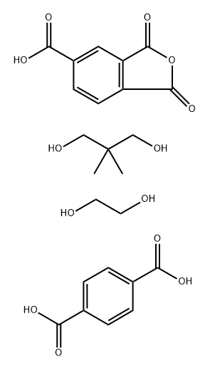 1,4-Benzenedicarboyxlic acid, polymer with 1,3-dihydro-1,3-dioxo-5-isobenzofurancarboxylic acid, 2,2-dimethyl-1,3-propanediol and 1,2-ethanediol Struktur