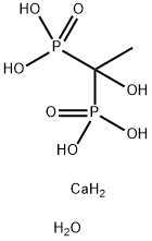 Phosphonic acid, (1-hydroxyethylidene)bis-, calcium salt (1:1), dihydrate Struktur