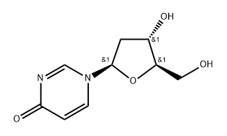 4(1H)-Pyrimidinone, 1-(2-deoxy-β-D-erythro-pentofuranosyl)- Struktur