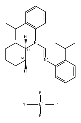 (3aR,7aR)-1,3-Bis(2-isopropylphenyl)-3a,4,5,6,7,7a-hexahydro-1H-benzo[d]imidazol-3-ium tetrafluoroborate Struktur