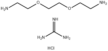 2,2'-[1,2-Ethanediylbis(oxy)]bisethanamine polymer with guanidine monohydrochloride Struktur