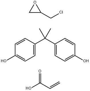 2-Propenoic acid, polymer with (chloromethyl)oxirane and 4,4-(1-methylethylidene)bisphenol Struktur