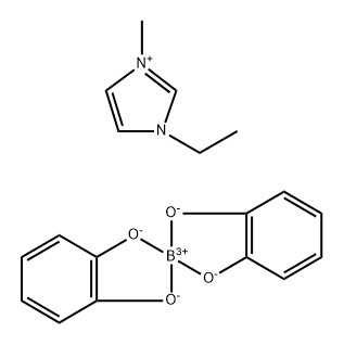 1-Ethyl-3-methylimidazolium bis[1,2-benzene-O,O'-diolate]borate Struktur