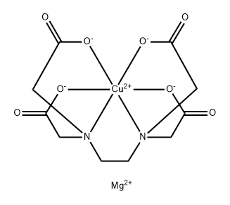 Cuprate(2-), N,N-1,2-ethanediylbisN-(carboxymethyl)glycinato(4-)-N,N,O,O,ON,ON-, magnesium (1:1), (OC-6-21)- Struktur