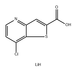 Thieno[3,2-b]pyridine-2-carboxylic acid, 7-chloro-, lithium salt (1:1) Struktur