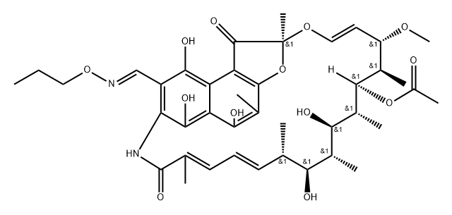 3-[(Propoxyimino)methyl]rifamycin Struktur