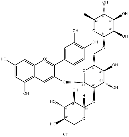 CYANIDIN3-XYLOSYLRUTINOSIDE Struktur