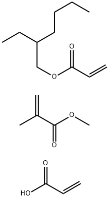 2-Propenoic acid, 2-methyl-, methyl ester, polymer with 2-ethylhexyl 2-propenoate and 2-propenoic acid, ammonium salt Struktur