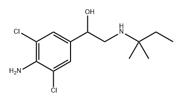 Benzenemethanol, 4-amino-3,5-dichloro-α-[[(1,1-dimethylpropyl)amino]methyl]- Struktur