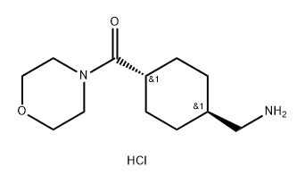 rel-1-[(1r,4r)-4-(morpholine-4-carbonyl)cyclohexyl]methanamine Struktur