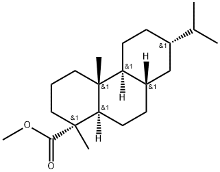 1-Phenanthrenecarboxylic acid, tetradecahydro-1, 4a-dimethyl-7- (1-met hylethyl)-, methyl ester, [1R-(1.alpha., 4a.beta.,4b.alpha.,7.alpha.,8 a.beta.,10a.alpha.)]- Struktur