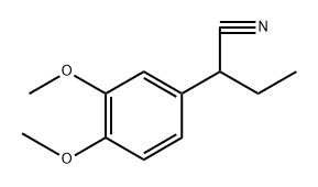 Benzeneacetonitrile, α-ethyl-3,4-dimethoxy- Struktur