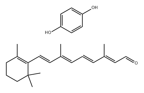 (all-trans)-retinaldehyde, compound with hydroquinone (1:1) Struktur