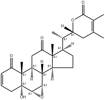 (22R)-6α,7α-Epoxy-5,22-dihydroxy-1,12-dioxo-5α-ergosta-2,24-dien-26-oic acid δ-lactone Struktur