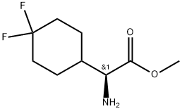 Cyclohexaneacetic acid, α-amino-4,4-difluoro-, methyl ester, (αS)- Struktur