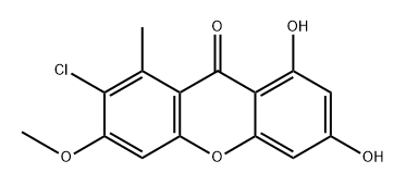 7-Chloro-6-O-methylnorlichexanthone Struktur