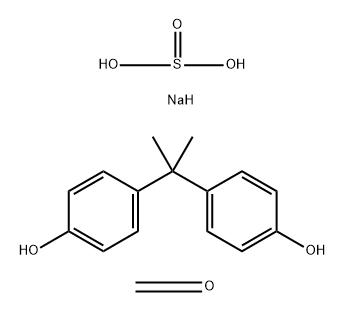 Sulfurous acid, monosodium salt, polymer with formaldehyde and 4,4'-(1-methylethylidene)bis[phenol] Struktur