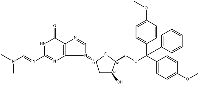 5'-O-(4,4'-Dimethoxytrityl)-N2-dimethylformamidine-2'-deoxyguanosine Struktur