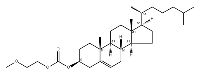 Carbonic acid 2-methoxyethyl=cholest-5-en-3β-yl ester Struktur