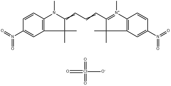 2-[3-(1,3-Dihydro-5-nitro-1,3,3-trimethyl-2H-indol-2-ylidene)-1-propen-1-yl]-5-nitro-1,3,3-trimethyl-3H-indolium perchlorate (1:1) Struktur