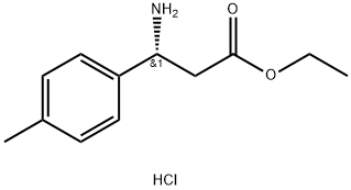 Benzenepropanoic acid, β-amino-4-methyl-, ethyl ester, hydrochloride (1:1), (βR)- Struktur