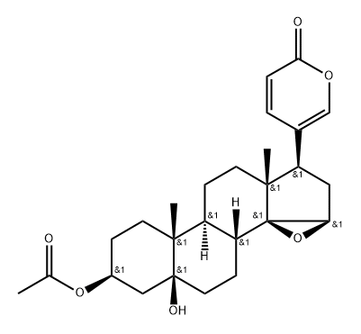 3β-(Acetyloxy)-14,15β-epoxy-5-hydroxy-5β-bufa-20,22-dienolide Struktur