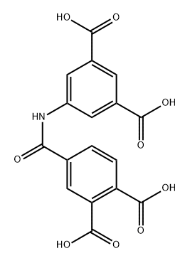 4-((3,5-dicarboxyphenyl)carbamoyl)phthalic acid Struktur