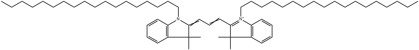 3,3'-dioctadecylindocarbocyanine Struktur