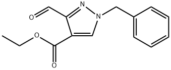 Ethyl 1-benzyl-3-formyl-1H-pyrazole-4-carboxylate Struktur