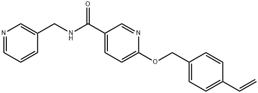 6-[(4-Ethenylphenyl)methoxy]-N-(3-pyridinylmethyl)-3-pyridinecarboxamide Struktur