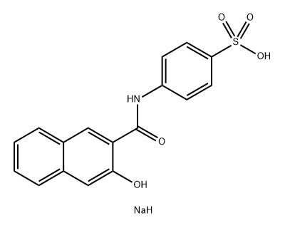 Benzenesulfonic acid, 4-[[(3-hydroxy-2-naphthalenyl)carbonyl]amino]-, monosodium salt Struktur